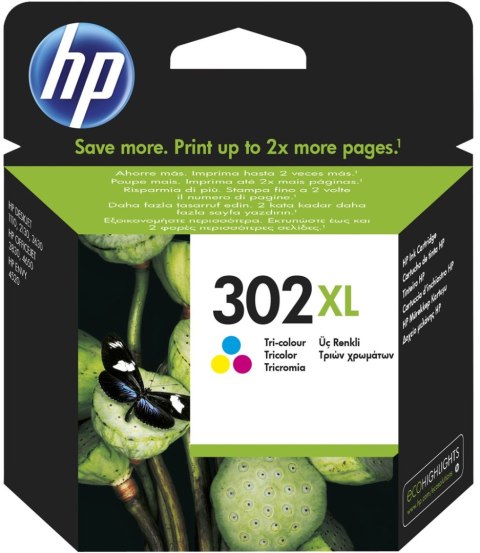 Tusz HP 302 XL tri-color (F6U67AE) Tusz HP 302 XL tri-color (F6U67AE)